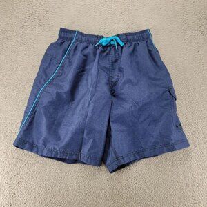 Speedo Shorts Mens Large Blue‎ Vintage 90s Y2k Outdoors Casual Drawstring Lined